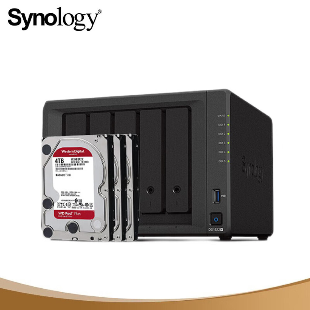 

Сетевое хранилище Synology DS1522+ 5-дисковое с Western Digital WD40EFZX 4 ТБ