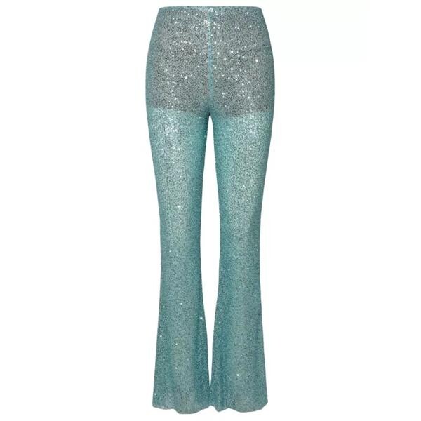 

Брюки aquamarine polyamide pants Self Portrait, синий