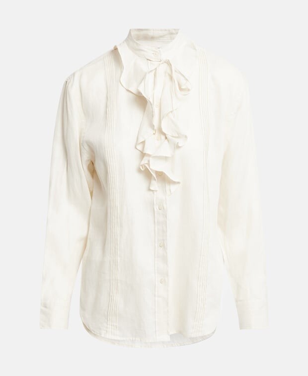 

Льняная блузка Lauren Ralph Lauren, бежевый