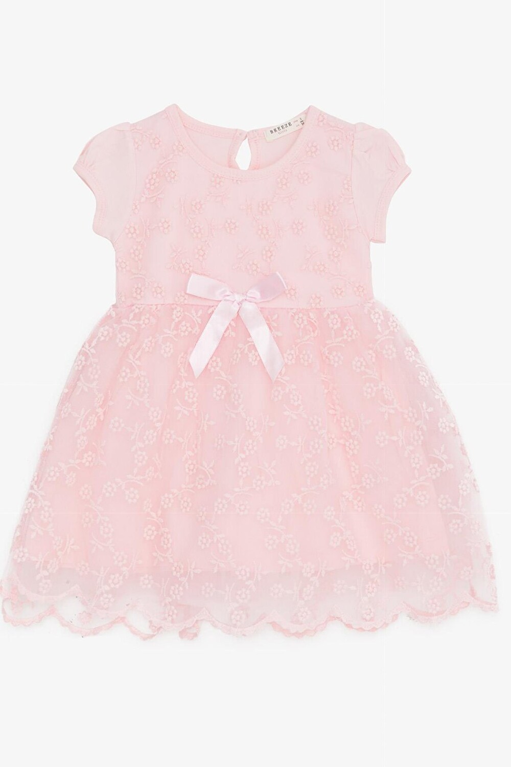 

Платье для девочки Тюль с вышивкой бантиком розовое (1,5-5 лет) Breeze