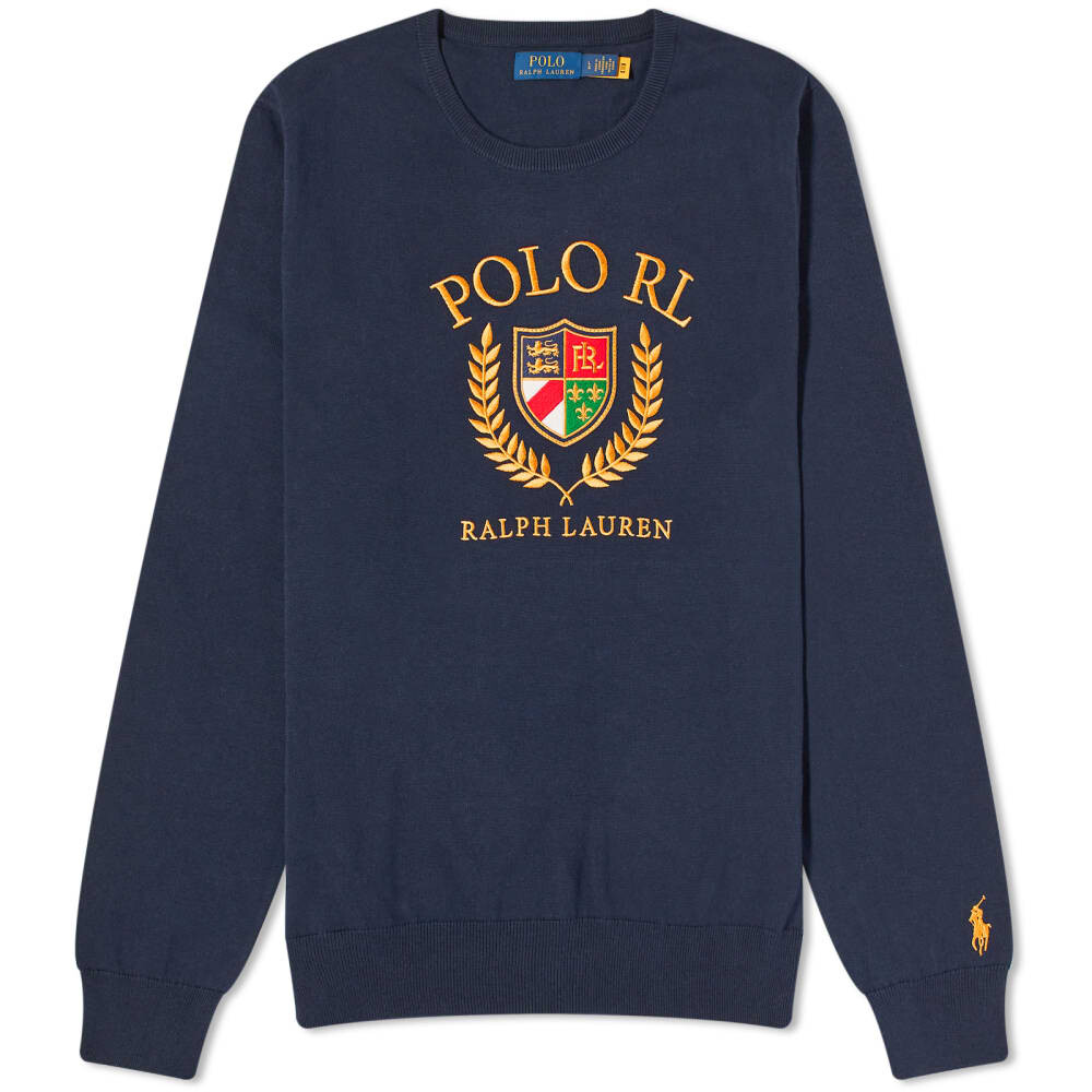 

Трикотажный трикотаж с логотипом Polo Ralph Lauren Crest