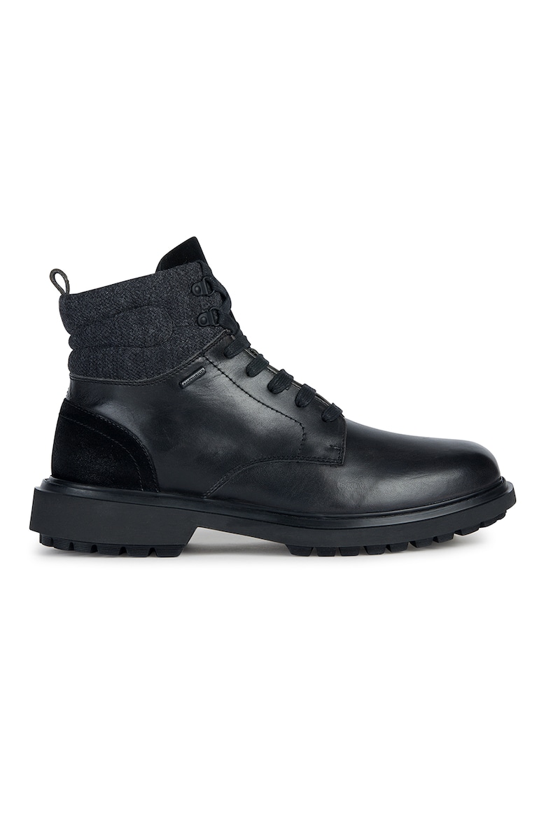Ботинки со шнурками Geox, черный кожаные туфли со шнурками geox черный