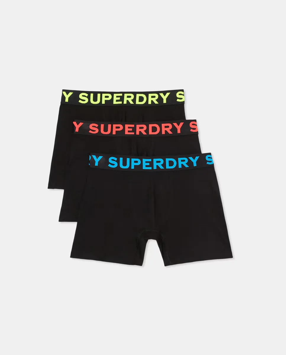 

Комплект из 3 трусов-боксеров из органического хлопка Superdry, мультиколор