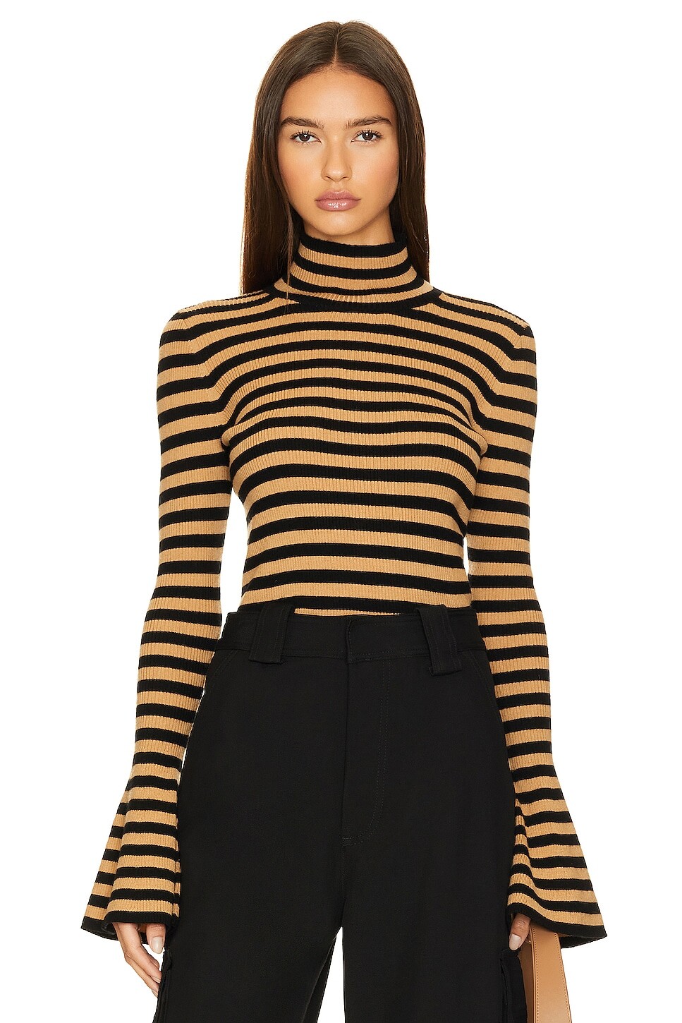 

Свитер CAROLINE CONSTAS Mirabel, цвет Black Camel Stripe