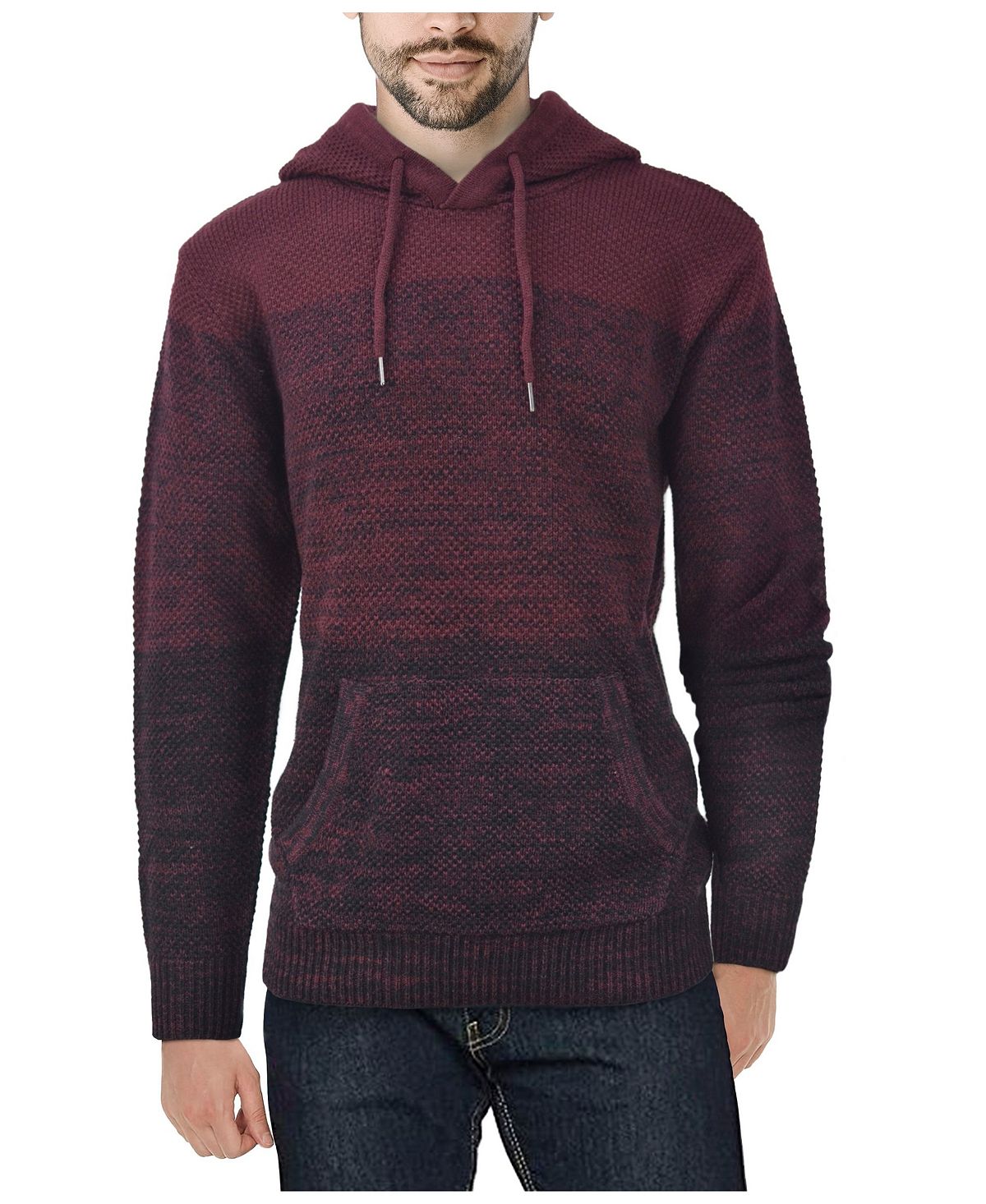 цена Мужской свитер с капюшоном в стиле цветных блоков X-Ray