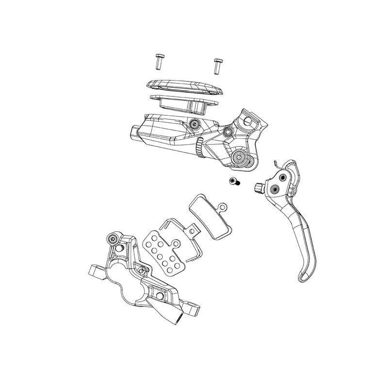 

Алюминиевый рычаг дискового тормоза Версия 2 Sram Level A1-B1, Серый