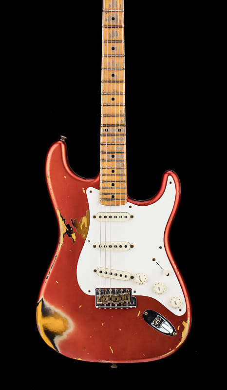 Fender Custom Shop Ltd '56 Stratocaster Heavy Relic - SFA Candy Apple Red более 2 ТБ # 61251 электрогитара fender custom shop ltd 1962 stratocaster heavy relic faded aged seafoam green