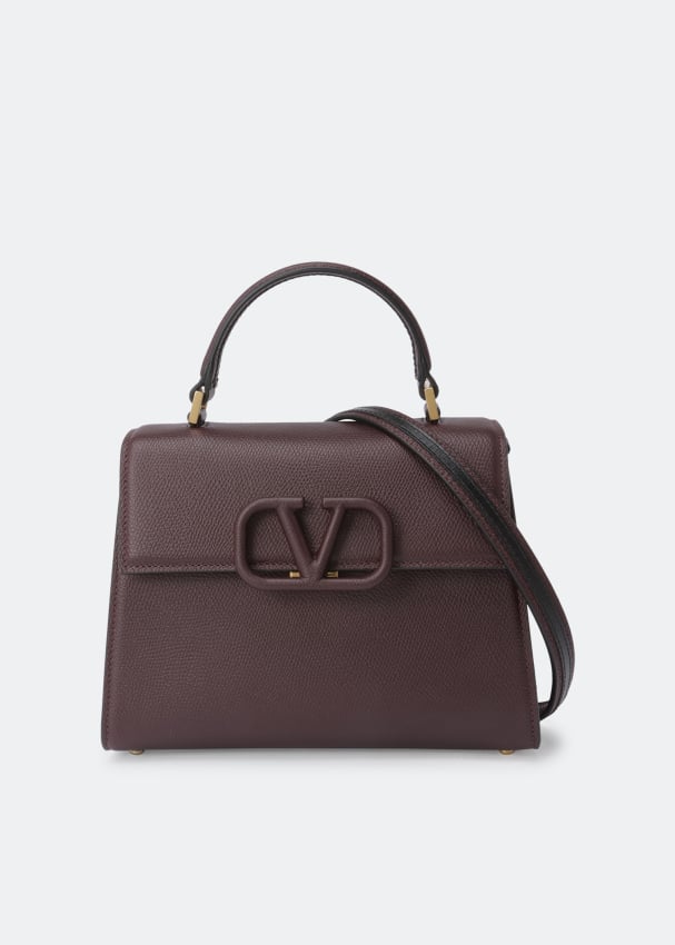 Сумка-тоут VALENTINO GARAVANI Vsling leather tote bag, коричневый