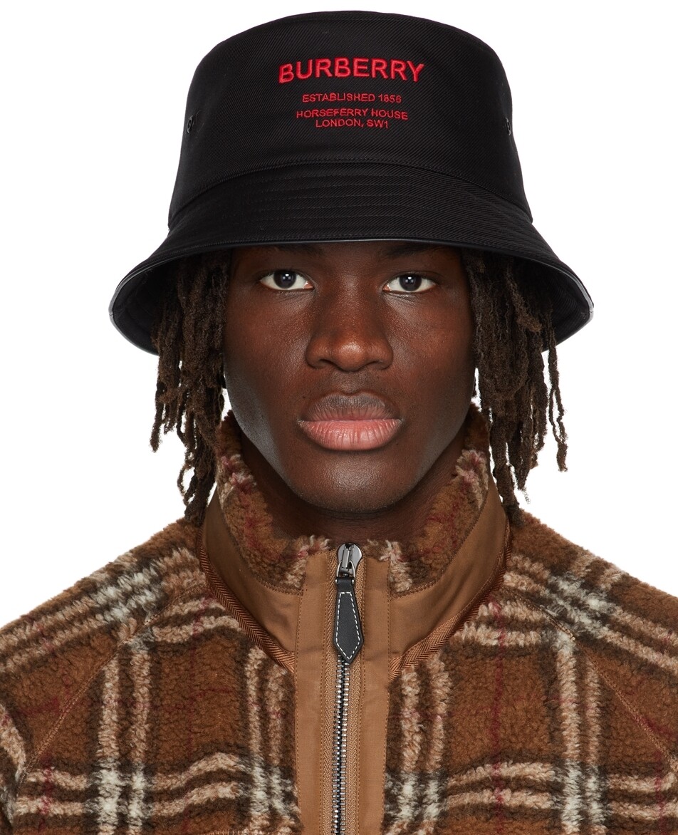 

Черная панама с мотивом Horseferry Burberry