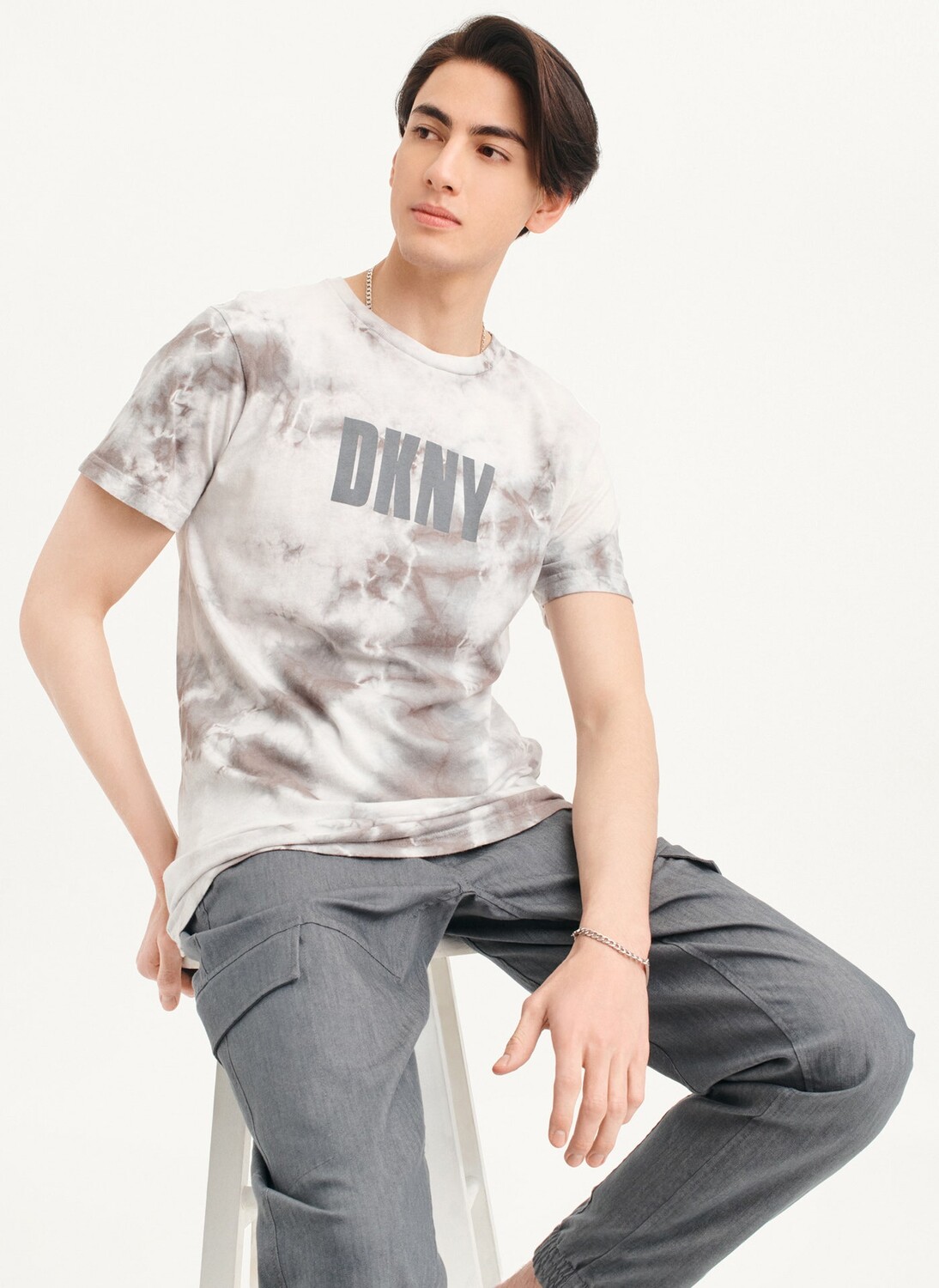 

Футболка с логотипом Cloud Wash DKNY, Серый
