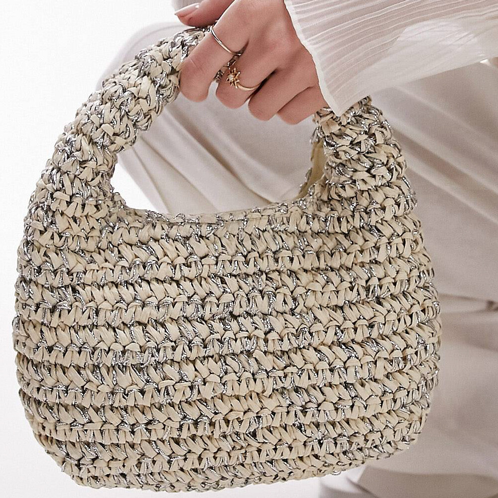 

Сумка Topshop Straw Handbag, светло-бежевый
