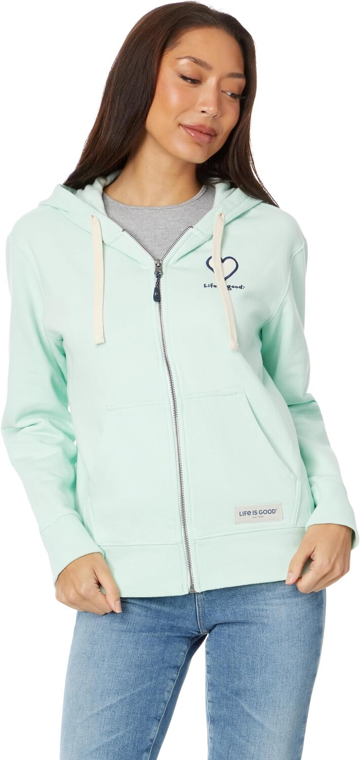 

Толстовка Heart Simply True Fleece Zip Life is Good, цвет Sage Green