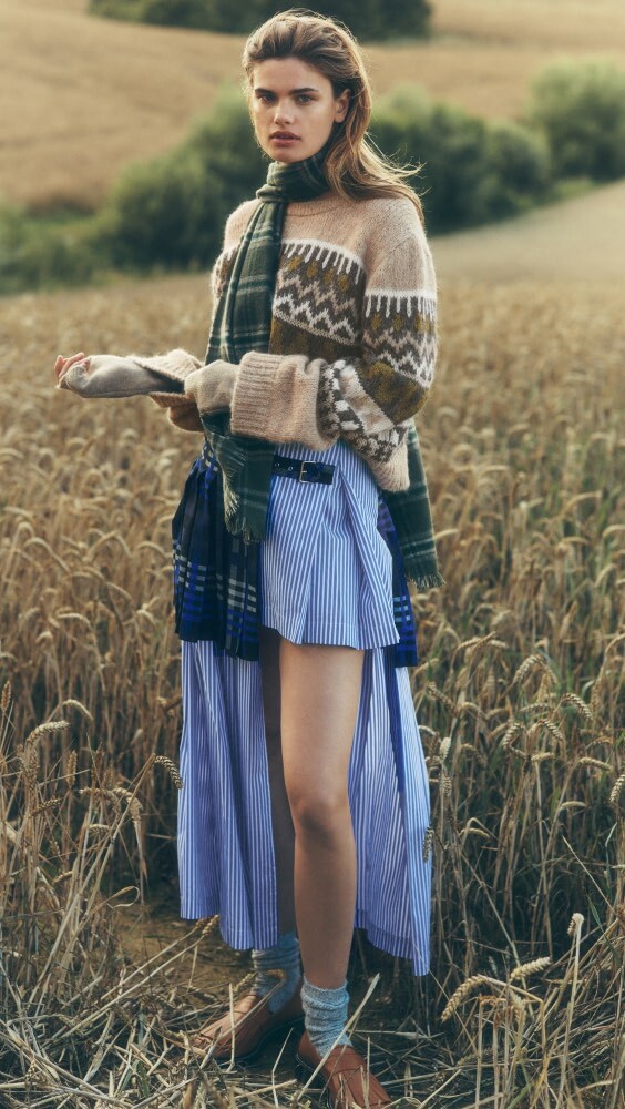 

Юбка MSGM Mix Pleat, синий