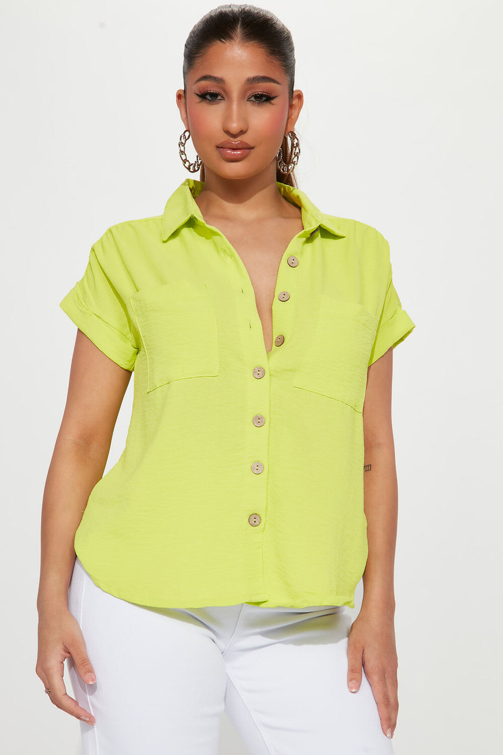 

Рубашка Fashion Nova J4J8568W, шартрез