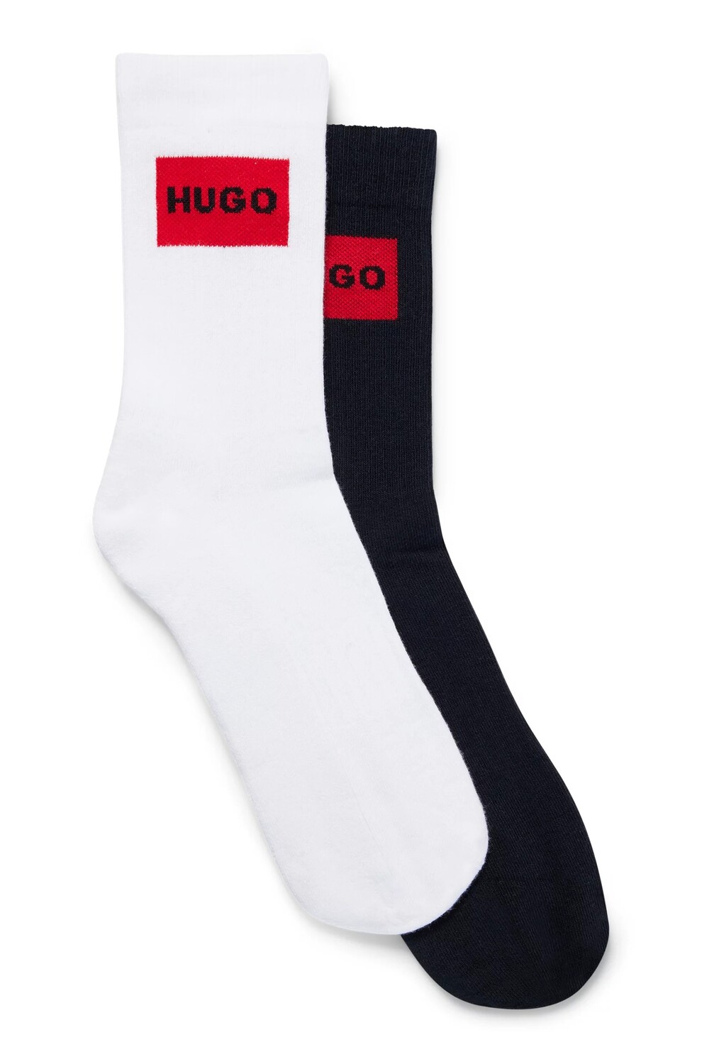 

Набор носков Hugo Two-pack Of Short-length With Logo Detail, 2 пары, темно-синий/белый