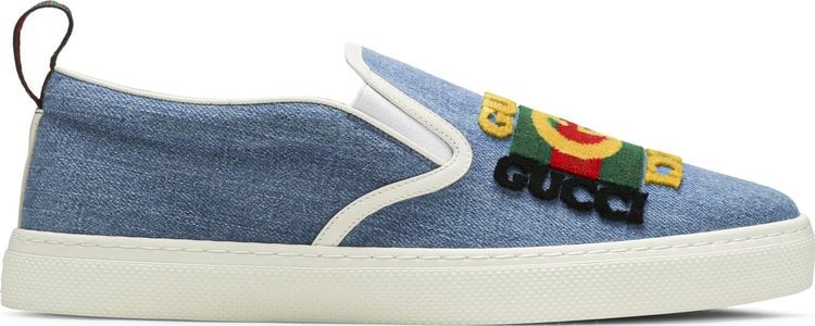 Кроссовки Gucci Slip-On Dublin Blue, синий - фото