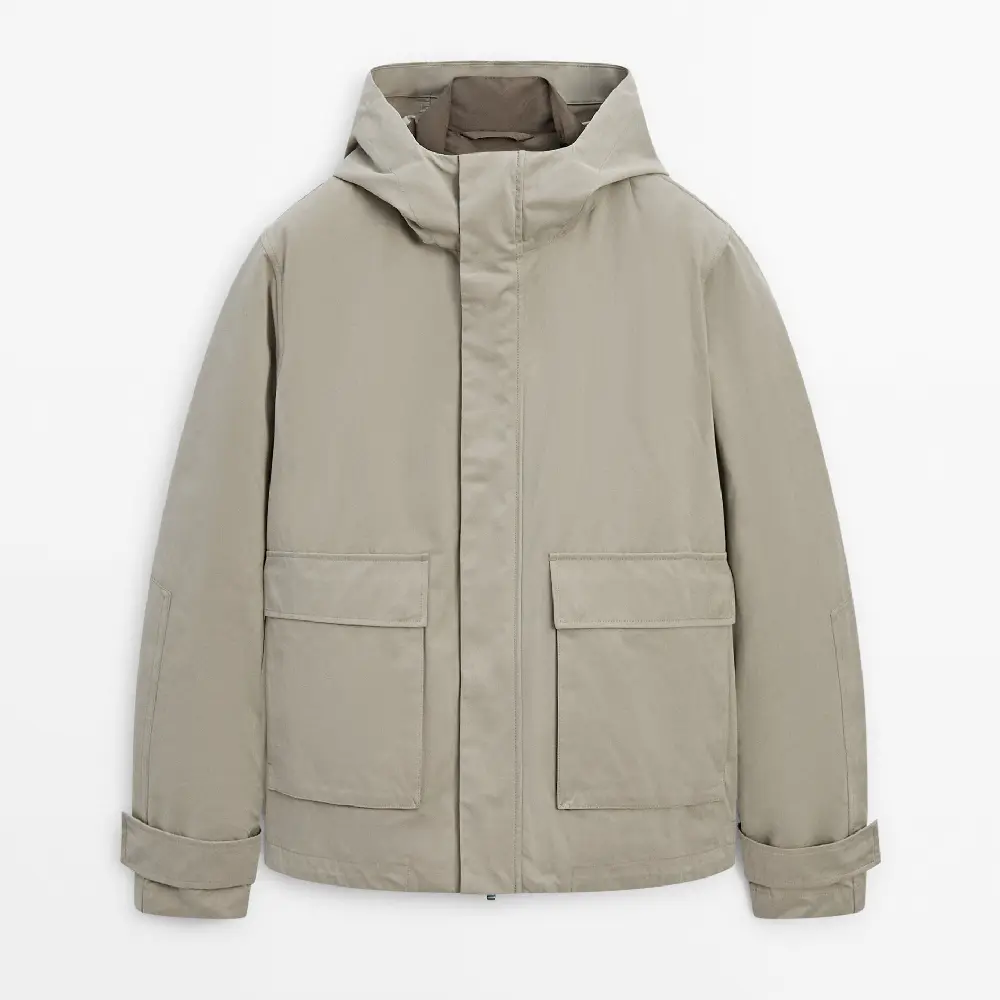 

Парка Massimo Dutti Detachable Interior, серо-коричневый