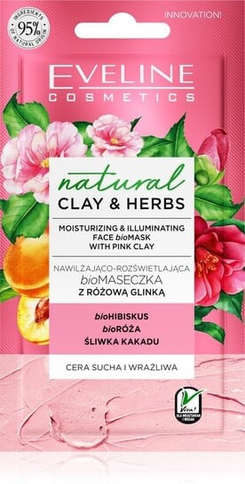 

Био-маска Natural Clay & Herbs с розовой глиной 8 мл Eveline Cosmetics
