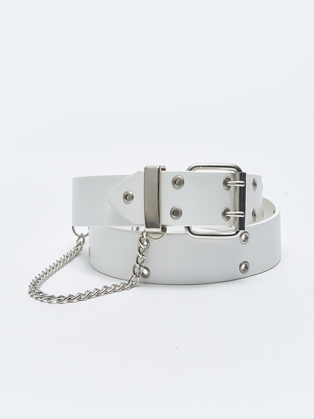 

Кожаный женский ремень с цепочкой LCW Accessories