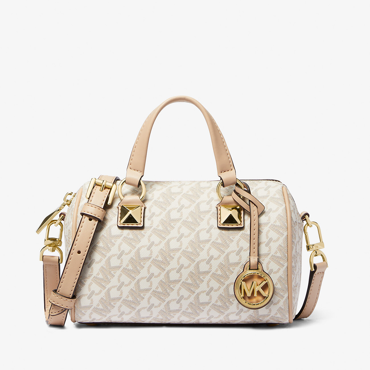 

Сумка Michael Michael Kors Grayson Small Empire Signature Logo Duffel, кремовый