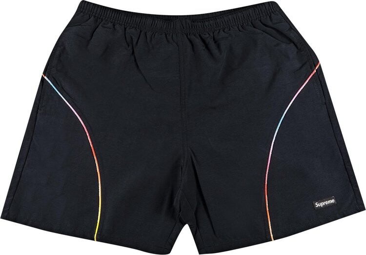 

Шорты Supreme Gradient Piping Water Short 'Black', черный