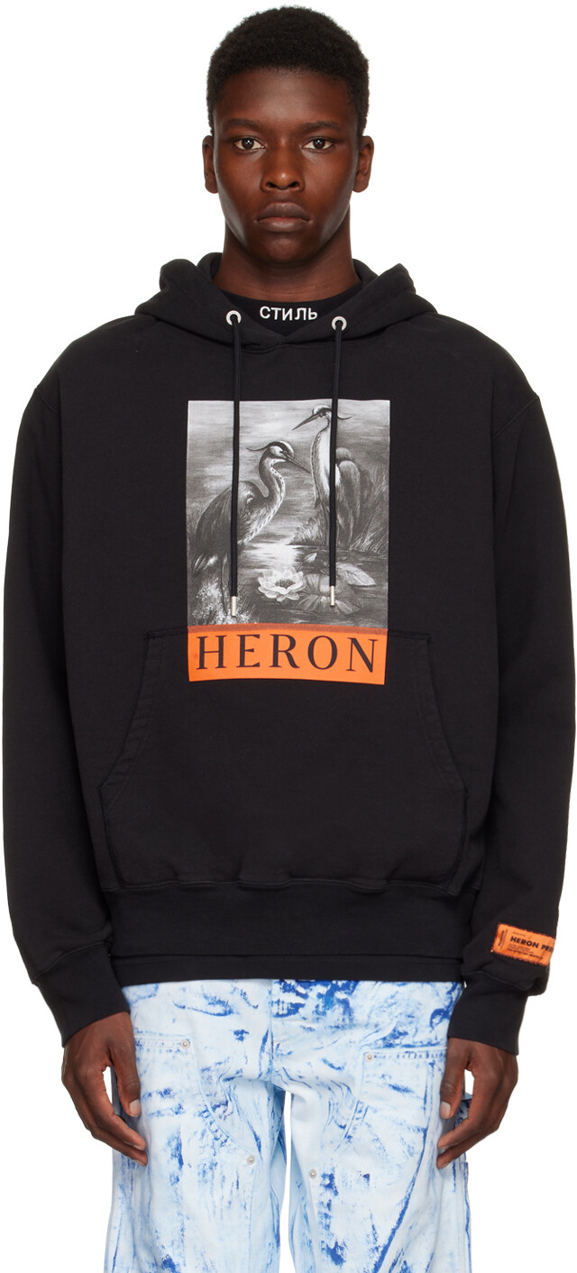 

Худи \Heron BW\" черного цвета" Heron Preston