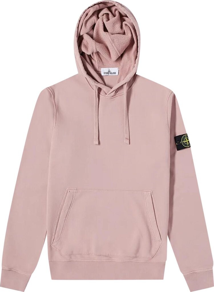 

Худи Stone Island Brushed Cotton Fleece Hoodie 'Rose', розовый