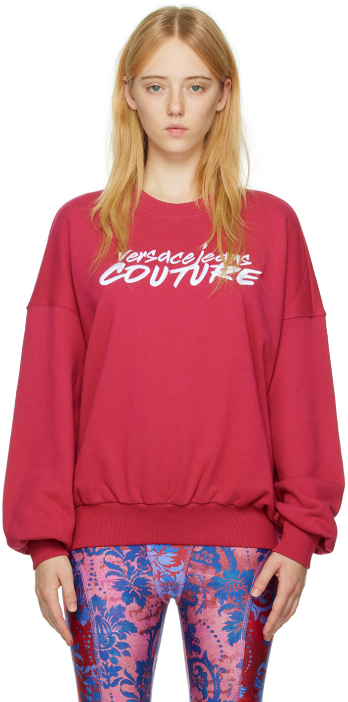 

Розовый свитшот с вышивкой Versace Jeans Couture