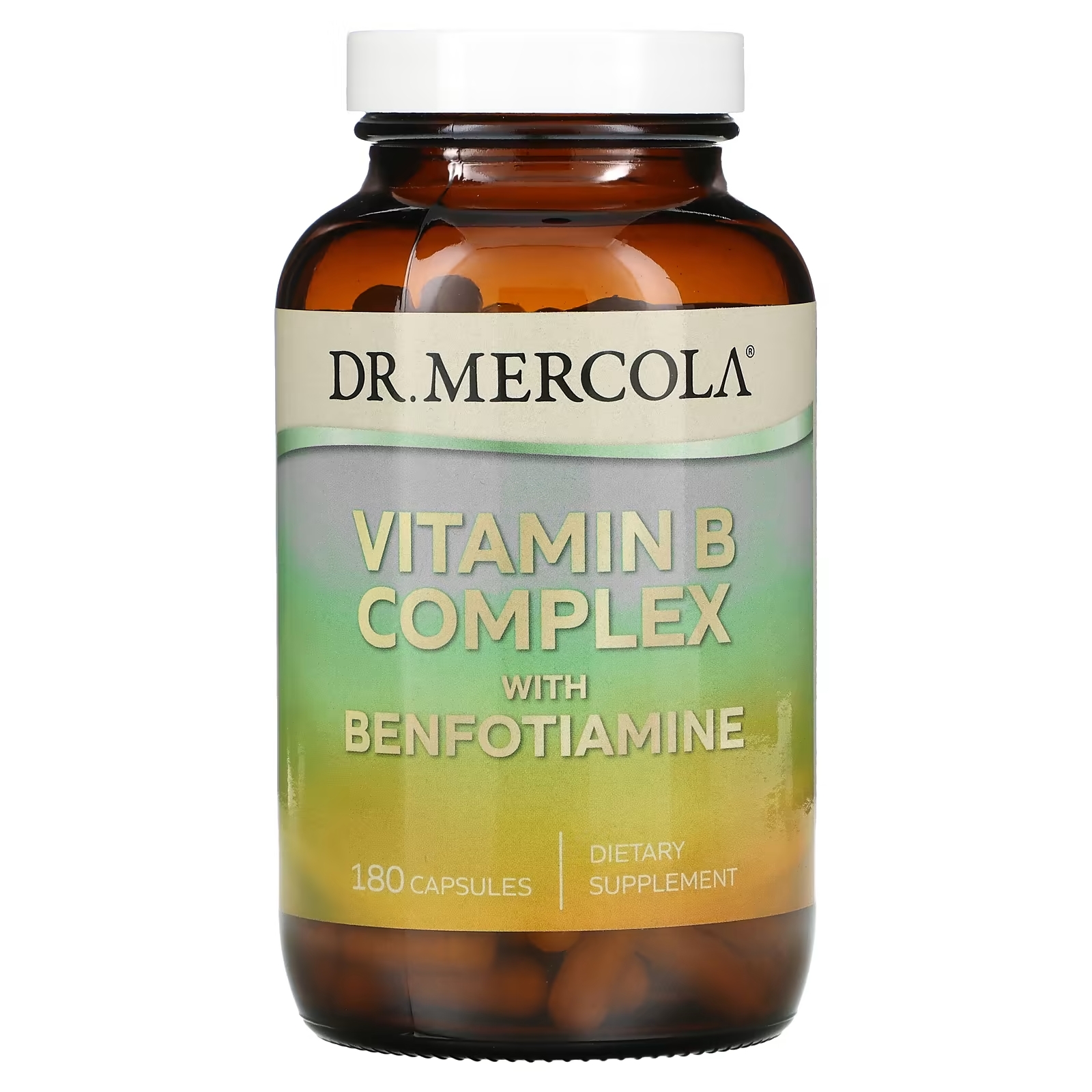 Комплекс Витаминов Группы B Dr. Mercola с бенфотиамином, 180 капсул