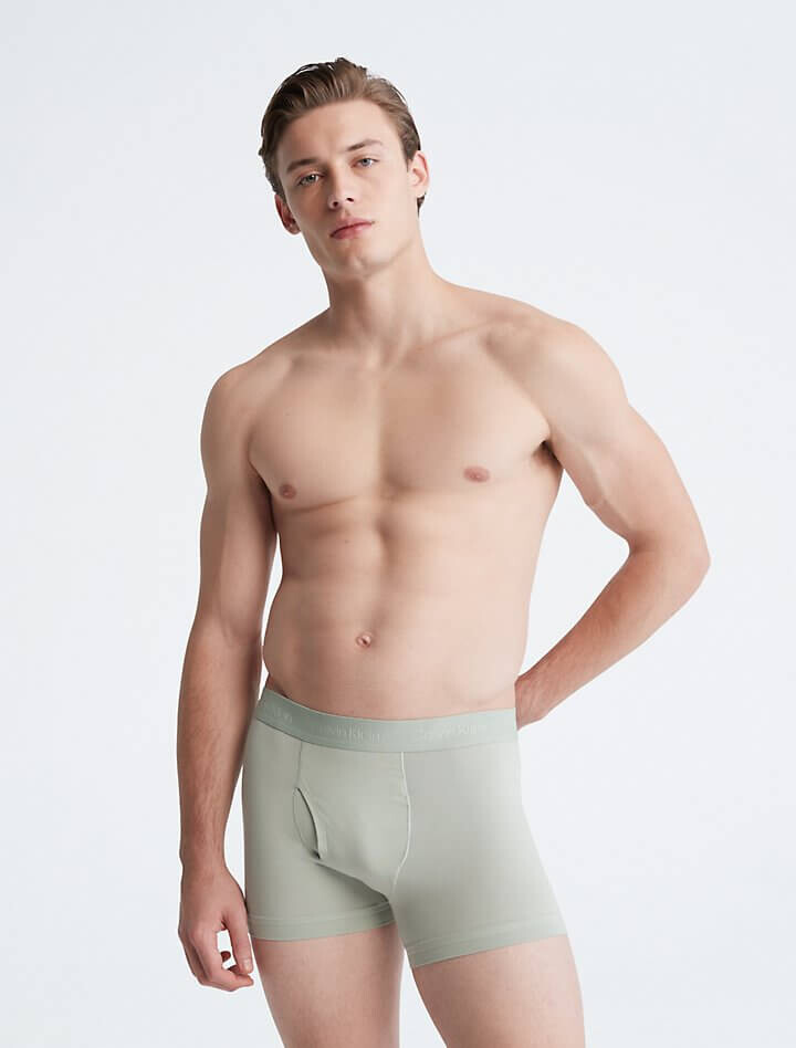 

Мужские трусы-боксеры Calvin Klein Naturals Cotton Stretch Flex, светло-зеленый