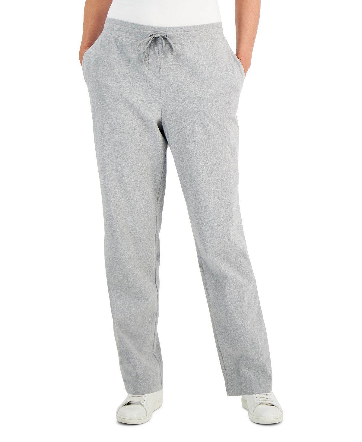 

Брюки petite active с завязками, созданные для macy's Karen Scott, мульти, Серый