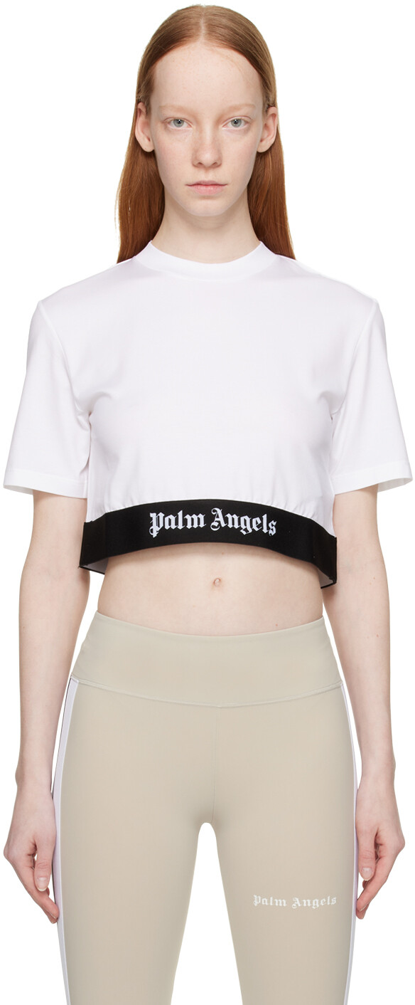 

Белая футболка с лентами Palm Angels, Белый