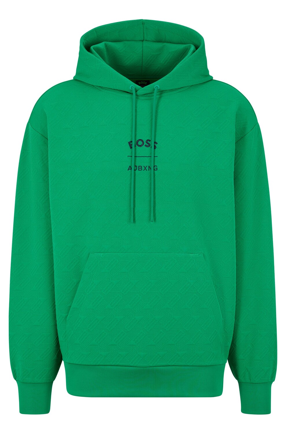 

Худи Hugo Boss X Ajbxng Relaxed-fit With All-over Monogram Jacquard, зеленый