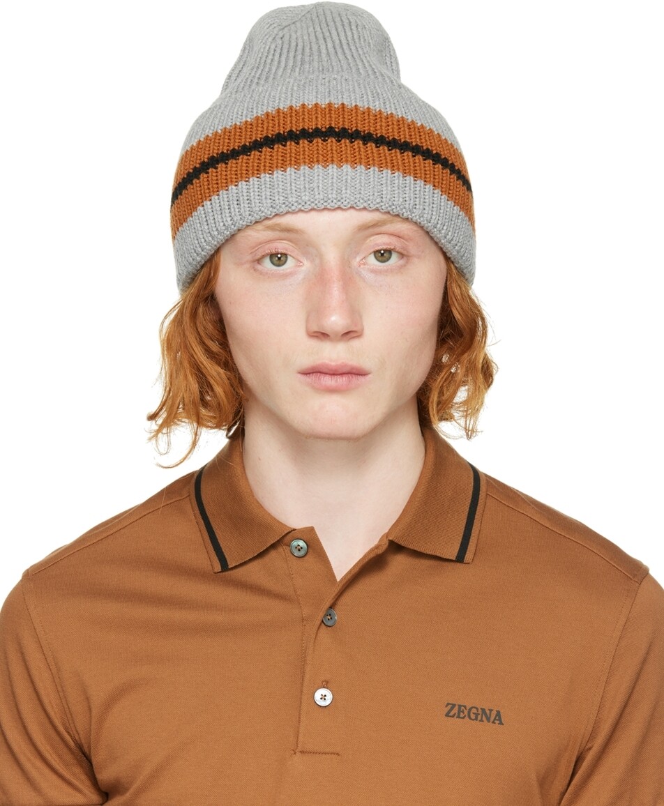 

Серая шапка из техмерино ZEGNA