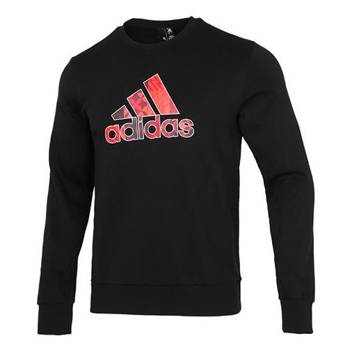 Толстовка Adidas Cny Gfx Crew1 Limited Logo Printing Sports Round Neck Pullover Black, Черный