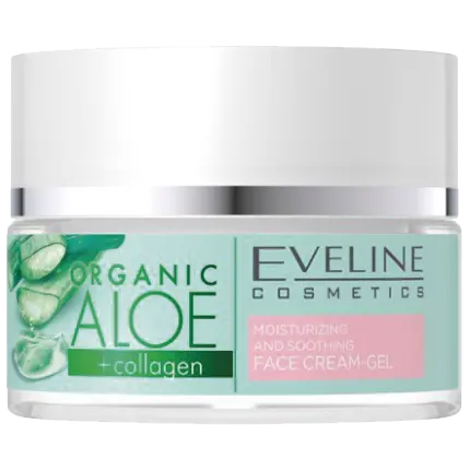 

Eveline Cosmetics Organic Aloe увлажняющий и успокаивающий крем-гель для лица, 50 мл