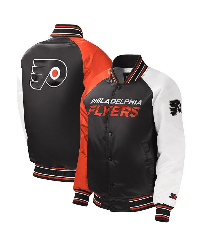 цена Черная университетская куртка с длинными кнопками реглан Big Boys Philadelphia Flyers Starter, черный