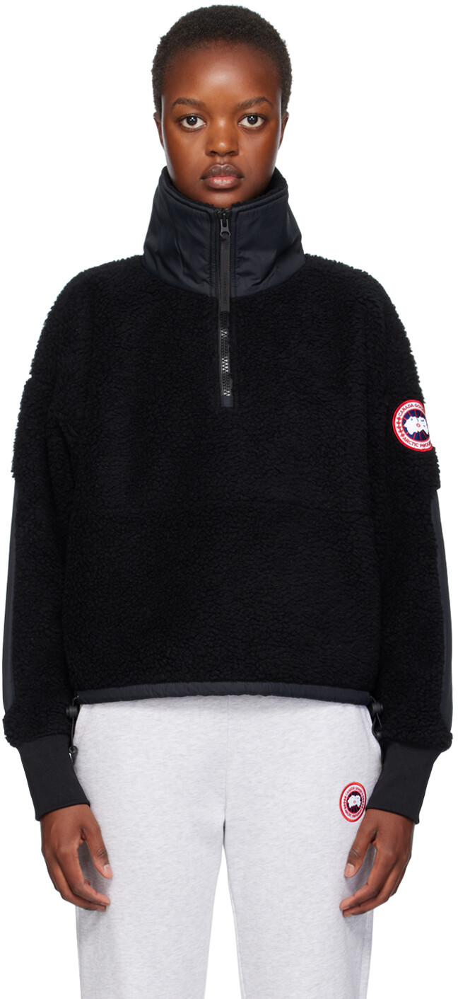 

Черный свитшот на молнии до половины Canada Goose