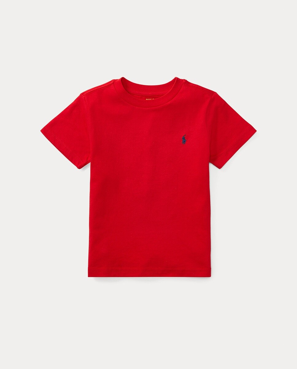 

Красная футболка для мальчика из 100% хлопка Polo Ralph Lauren, красный