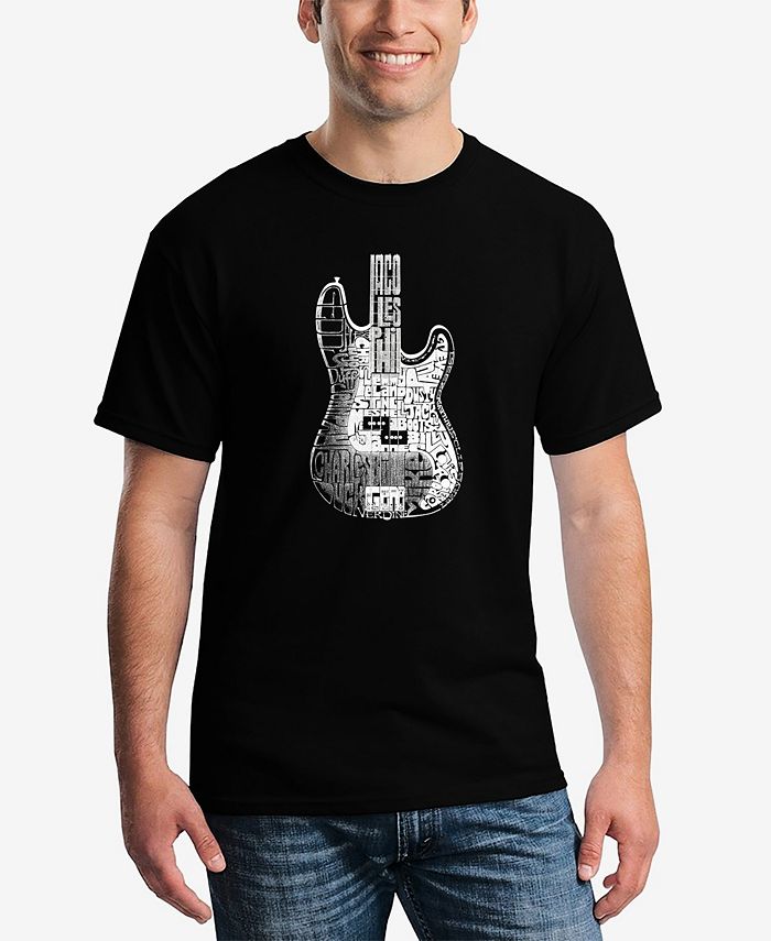 Мужская футболка с изображением бас-гитары Word Art LA Pop Art, черный мужская футболка с изображением головы тираннозавра word art la pop art черный