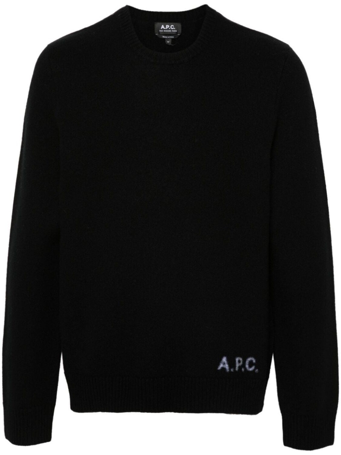 

A.P.C. свитер с логотипом в технике интарсия, черный