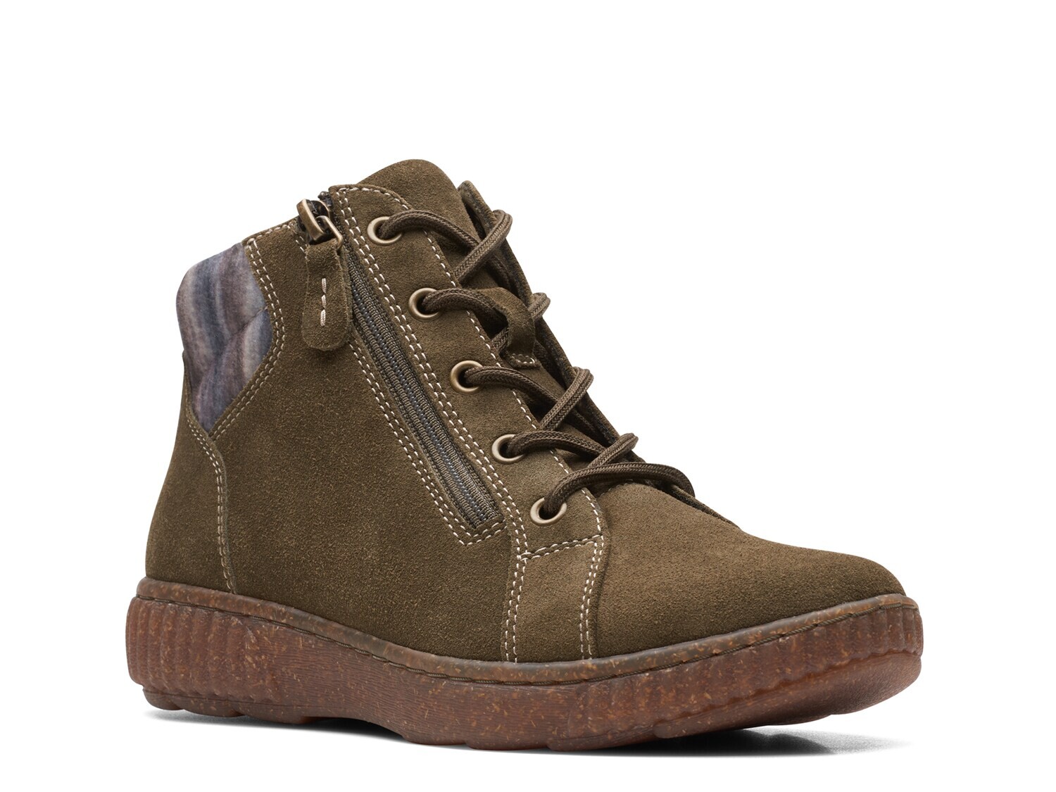 

Ботинки Caroline Park Clarks, оливково-зеленая замша