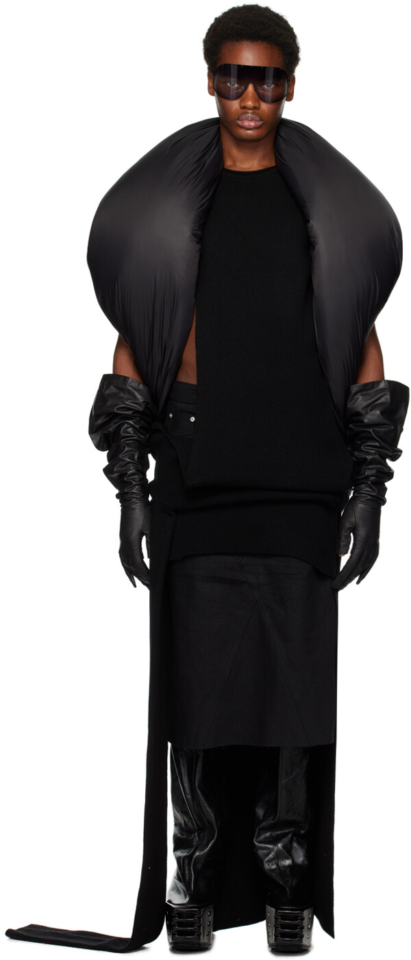 

Черный Пуховый кардиган в форме пончика Черный Rick Owens