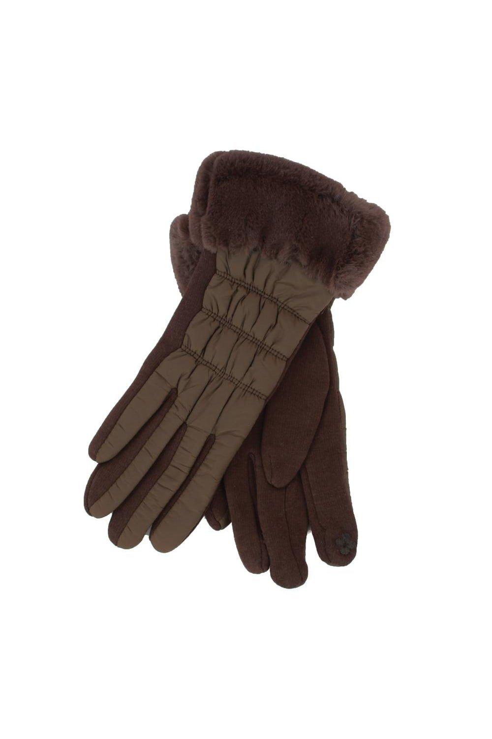 цена Перчатки Giselle с манжетами из искусственного меха Eastern Counties Leather, коричневый