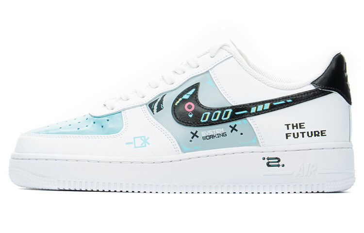 

Мужские кроссовки Nike Air Force 1 Low Customs серого/синего цвета