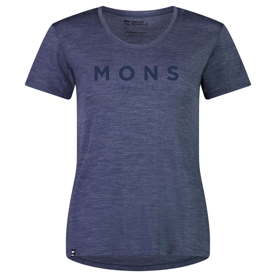 Рубашка из мериноса Mons Royale Women's Zephyr Merino Cool Tee, цвет Midnight