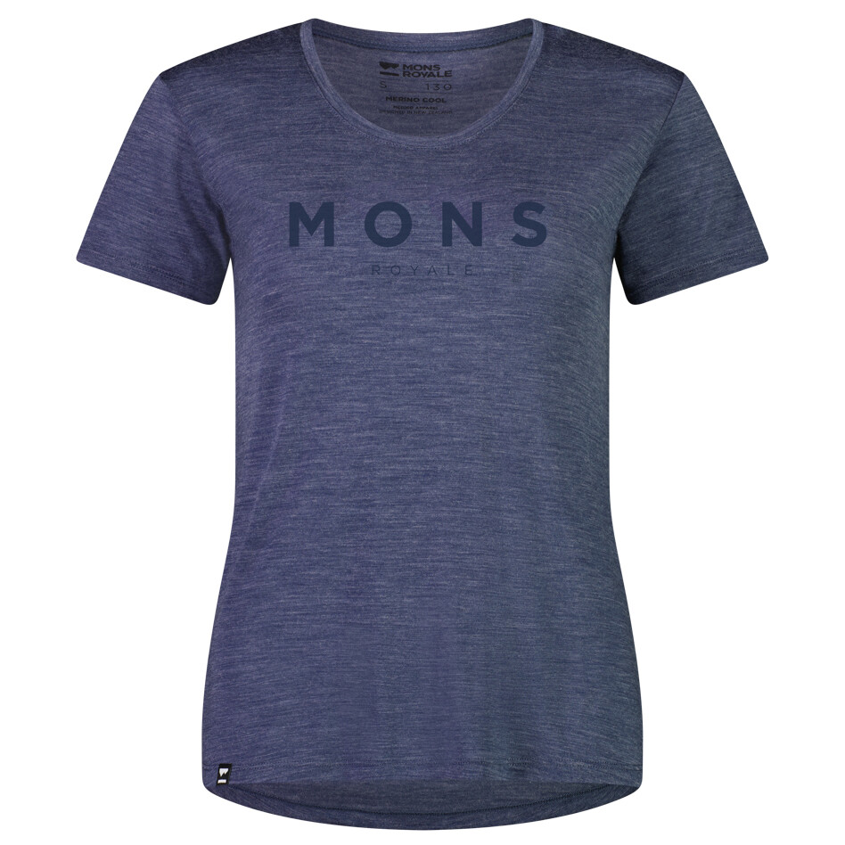 Рубашка из мериноса Mons Royale Women's Zephyr Merino Cool Tee, цвет Midnight