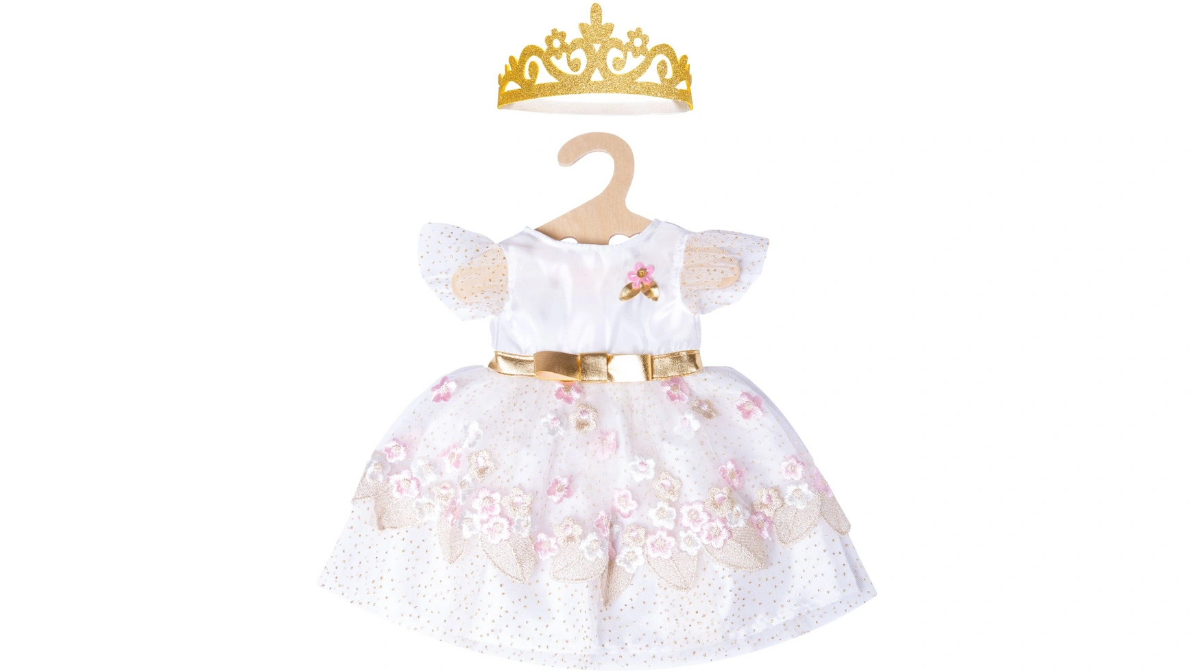 Кукла принцесса в платье вишневого цвета с золотой короной, размер 28-35см Heless