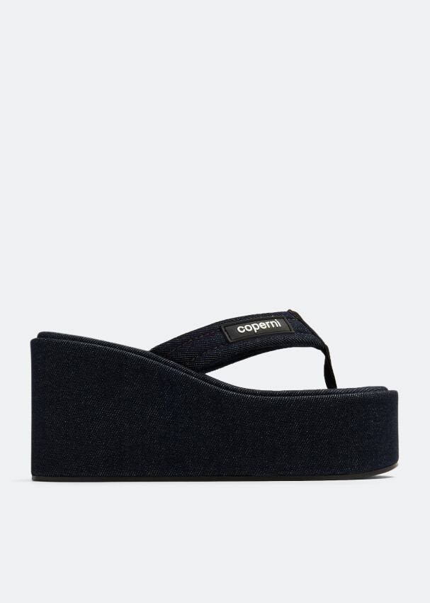 

Сандалии Coperni Branded Wedge, синий