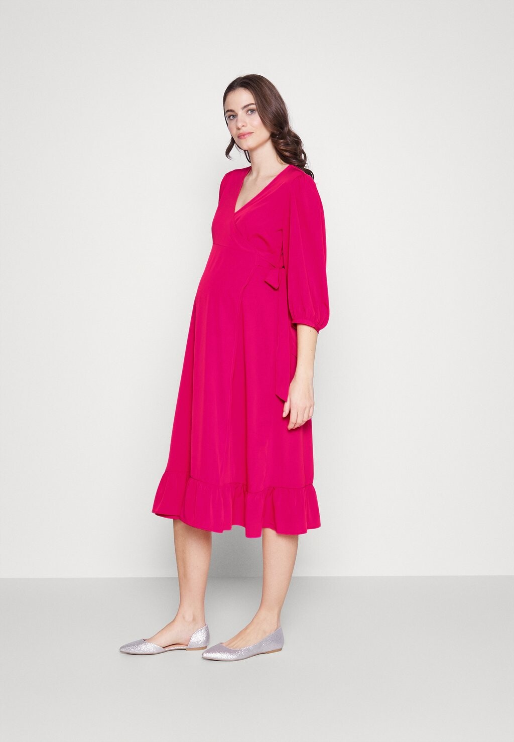 

Летнее платье фиолетового цвета фуксии ONLY MATERNITY